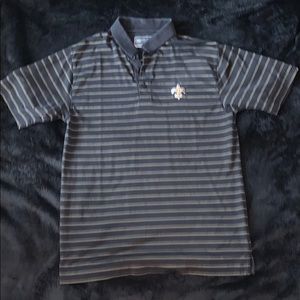 Saints Golf Polo Black & Gold